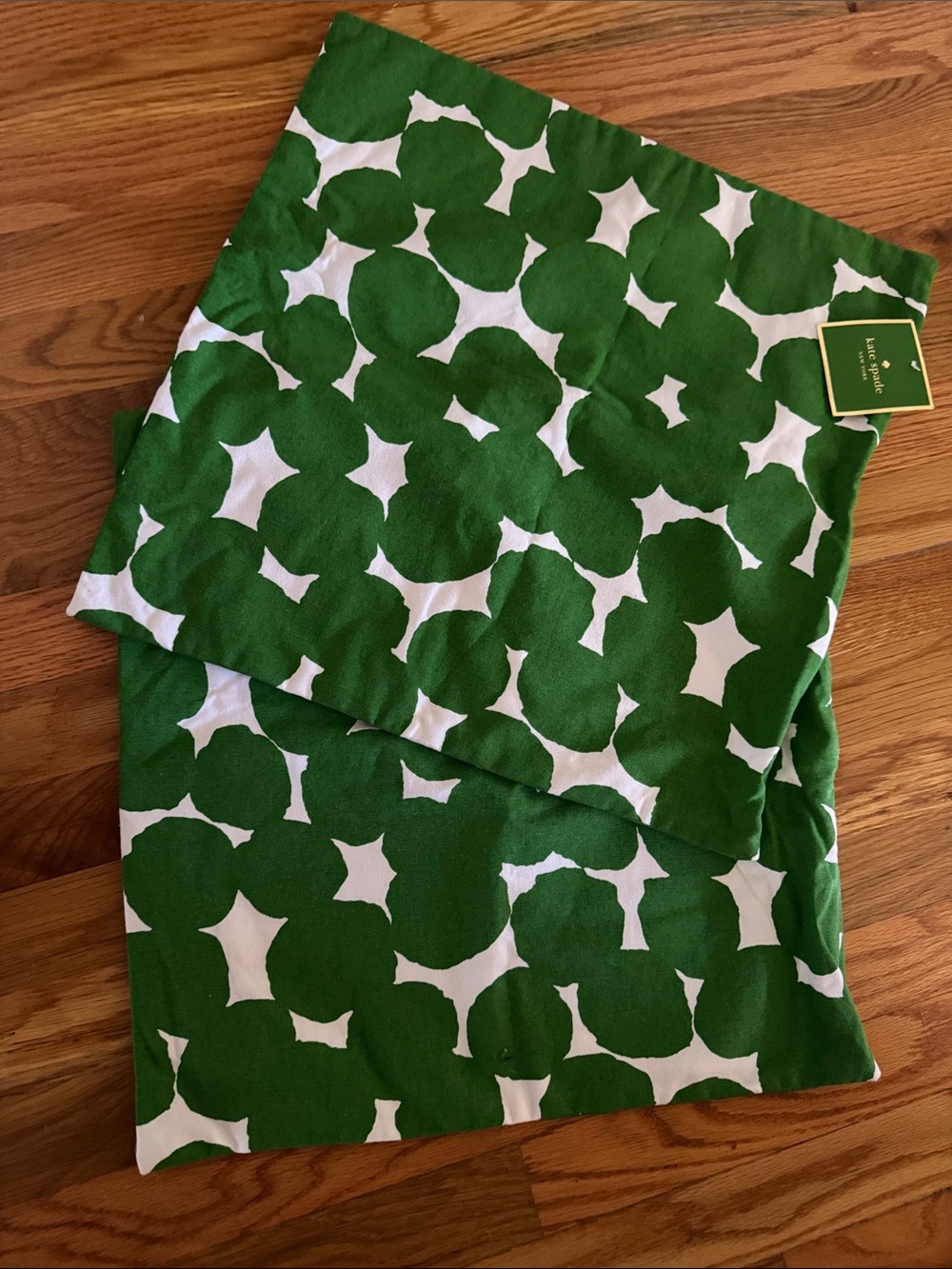 Kate Spade Green and White Dot-Pattern pillow covers pair